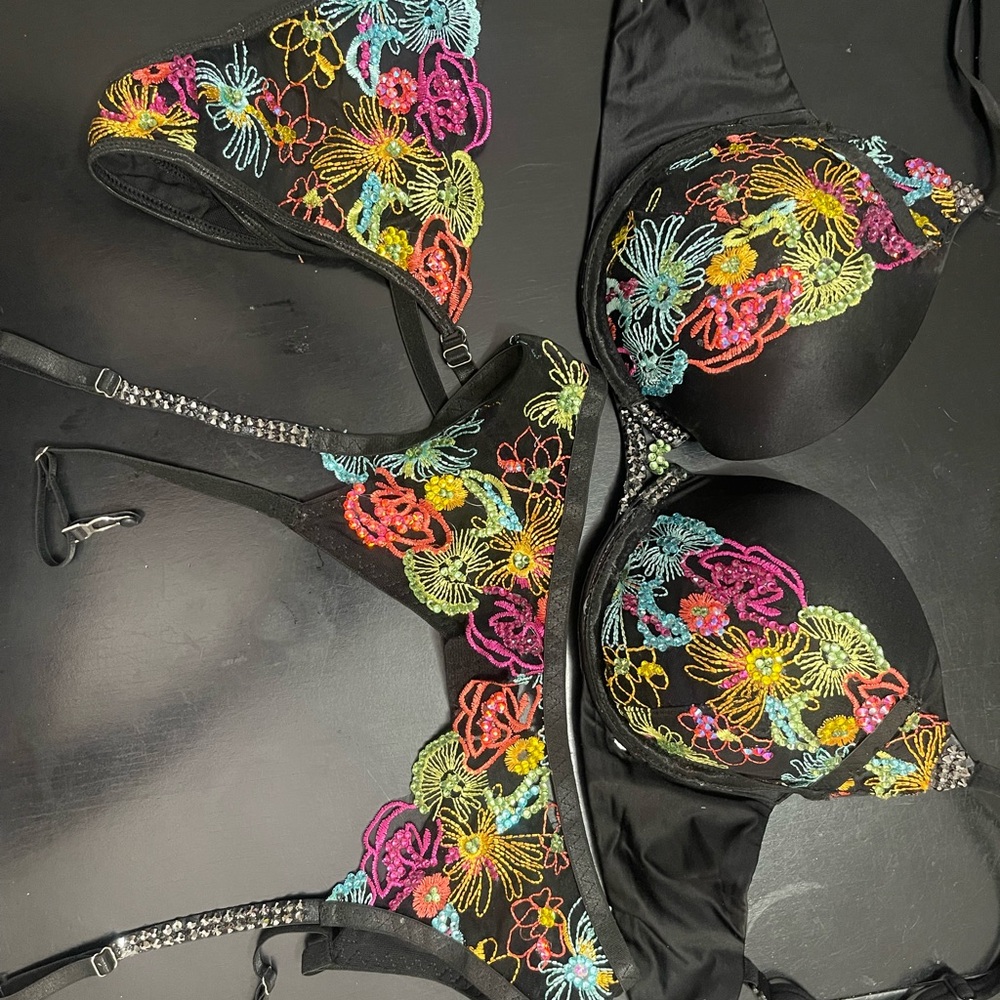 Bedazzled Lingerie/ Rave Set